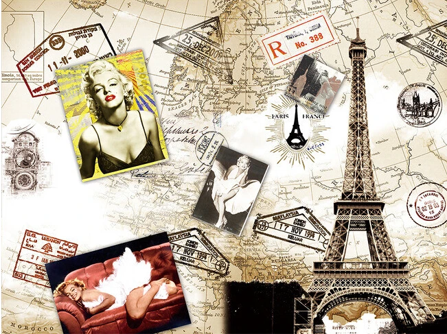 3D фрески на заказ ретро Европейский стиль сексуальная Монро богиня papel de parede