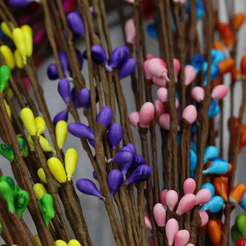 (30 шт./лот) 40 см Длина бусины из искусственных материалов ветви украшения цветок