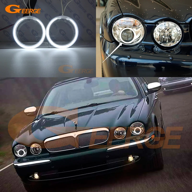 Для Jaguar XJ XJ6 XJ8 X350 X358 2003-2009 ксенон отличное ультра-яркая подсветка с холодным катодом(CCFL) Ангельские глазки комплект Halo Кольцо
