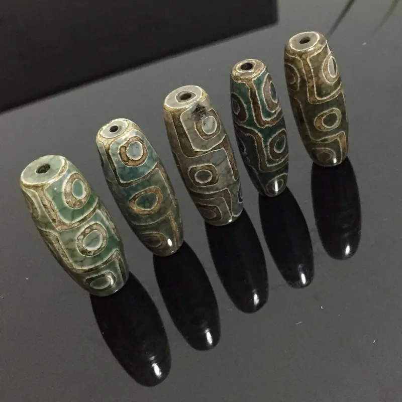 Бусы из камня Агата овальные натуральные тибетские бусы Dzi 40 мм геометрические