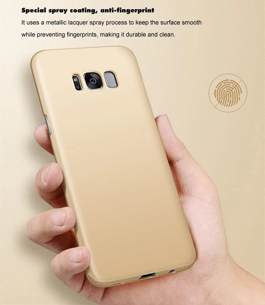 Сверхтонкий чехол-накладка для Samsung Galaxy S8 жесткий поликарбонатный чехол с