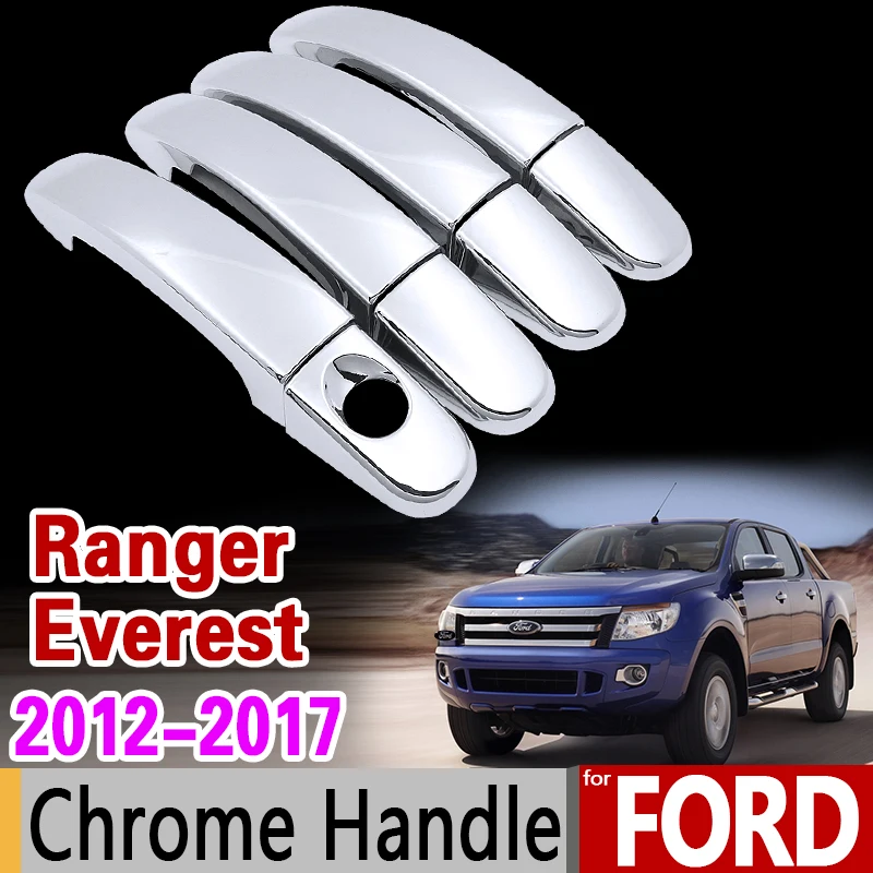 Хромированная крышка ручки для Ford Ranger Everest 2012-2017 комплект отделки расширенный