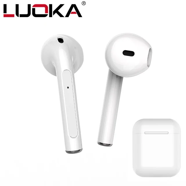 white Новые беспроводные наушники Bluetooth 5,0, HIFI TWS, беспроводные наушники с сенсорным управлением, наушники с зарядным устройством для IOS, Android - Цвет: white