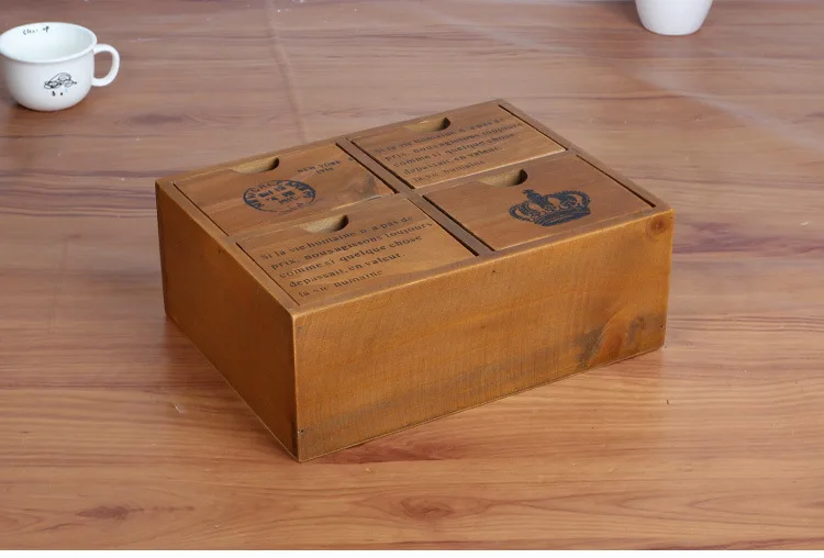 1 шт. Настольный деревянный ящик настенная коробка для хранения косметики