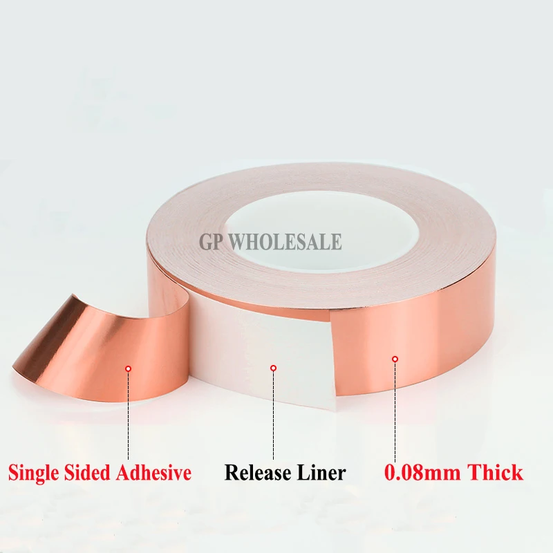 

1x 15mm *30M *0.08mm thickness Single Sided Conductive Shielding Adhesive Copper Foil Tape freeshipping tracking number #EC26