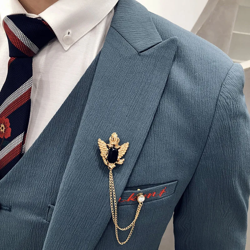 (Спереди + брюки жилет) Летний Новый британский Повседневный трендовый Свадебный