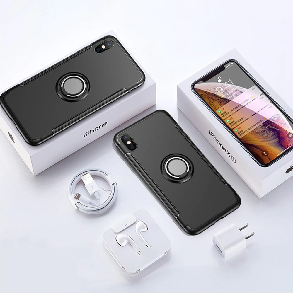 Heyytle Магнитный чехол для iphone xr xs max x 8 plus 7 Ультра тонкое кольцо подставка 6 6s Plus из