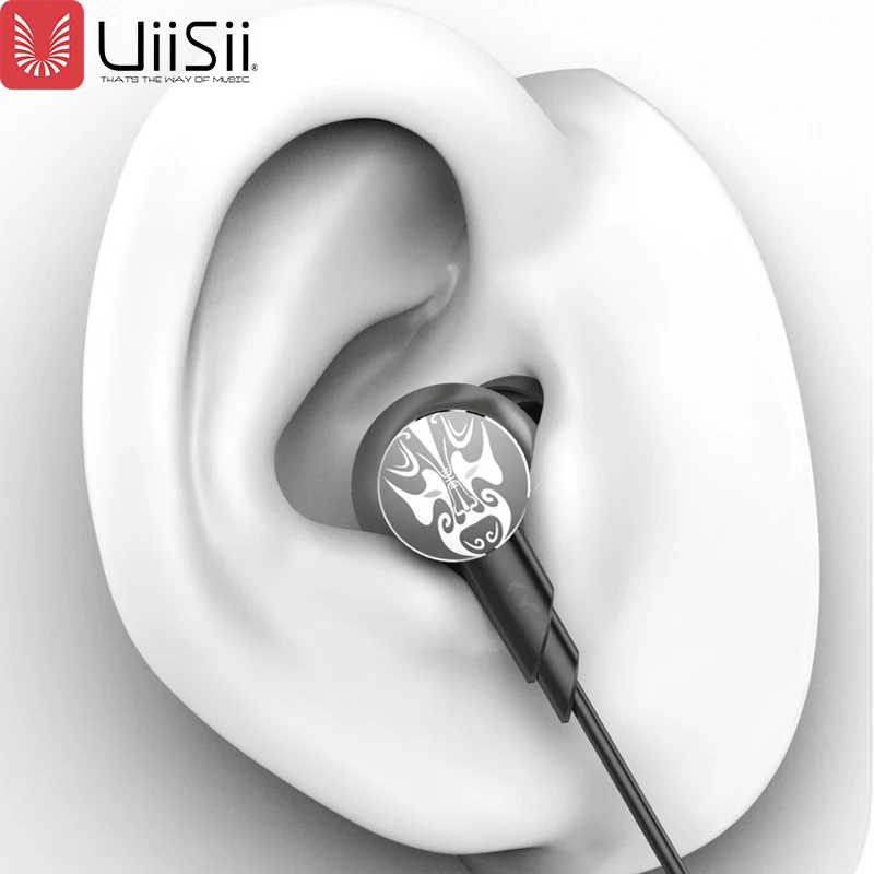 UiiSii HI-805 наушники с шумоподавлением 3,5 мм затычка для ушей HiFi музыкальные спортивные наушники с микрофоном для IOS и Android игр