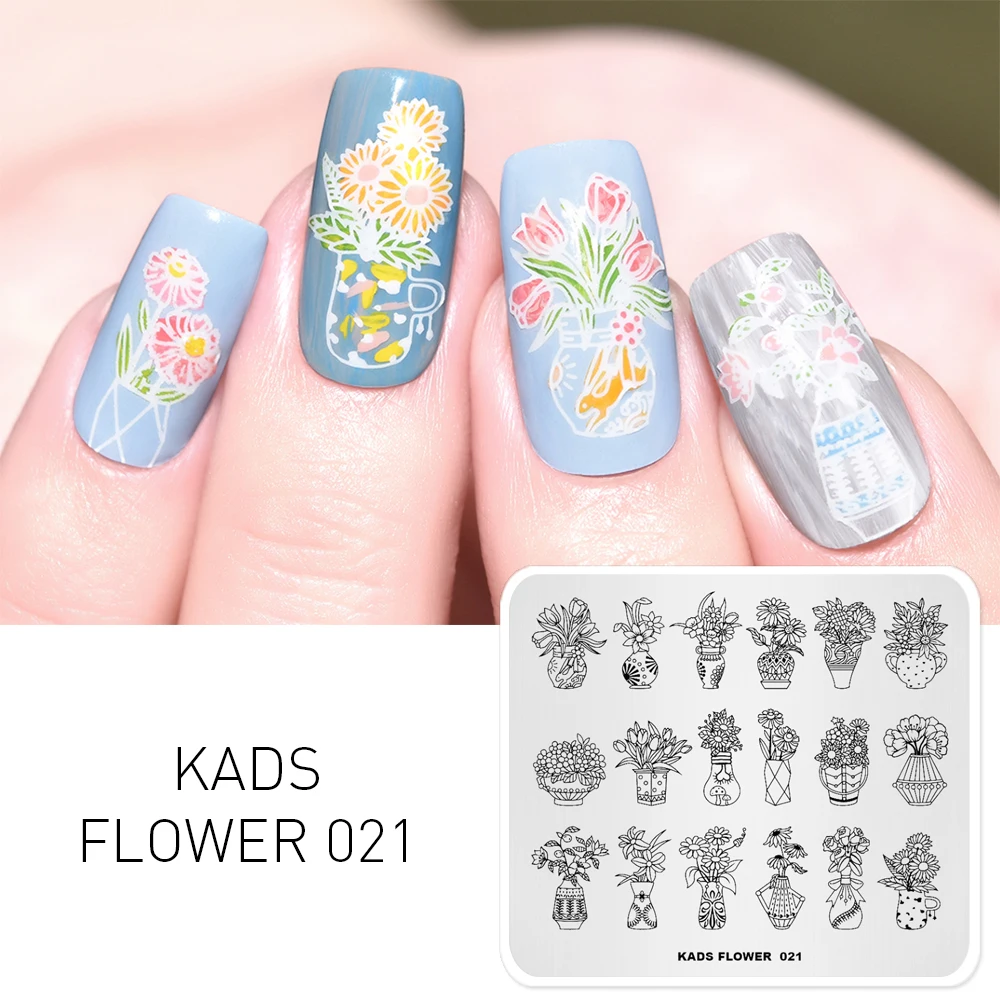 AriesLibra Nail Art Stamp штамповочные пластины цветок DIY Маникюрный шаблон для