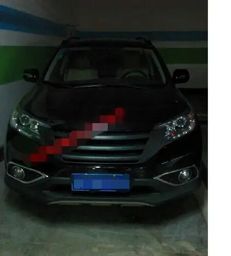 Смола волокна Передняя Матовая Черная решетка гриль Ремонт для Honda CRV 2012