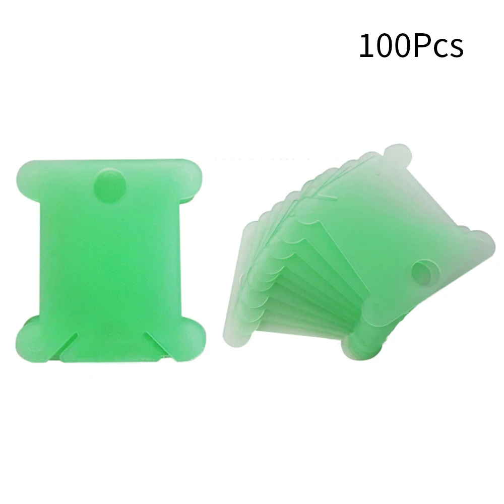 E 100pcs 100/120 шт. Вышивка крестом пластиковый держатель для хранения швейные нитки обмотки пластины печатная плата нитки мулине ремесло шпульки Органайзер - Цвет: E 100pcs