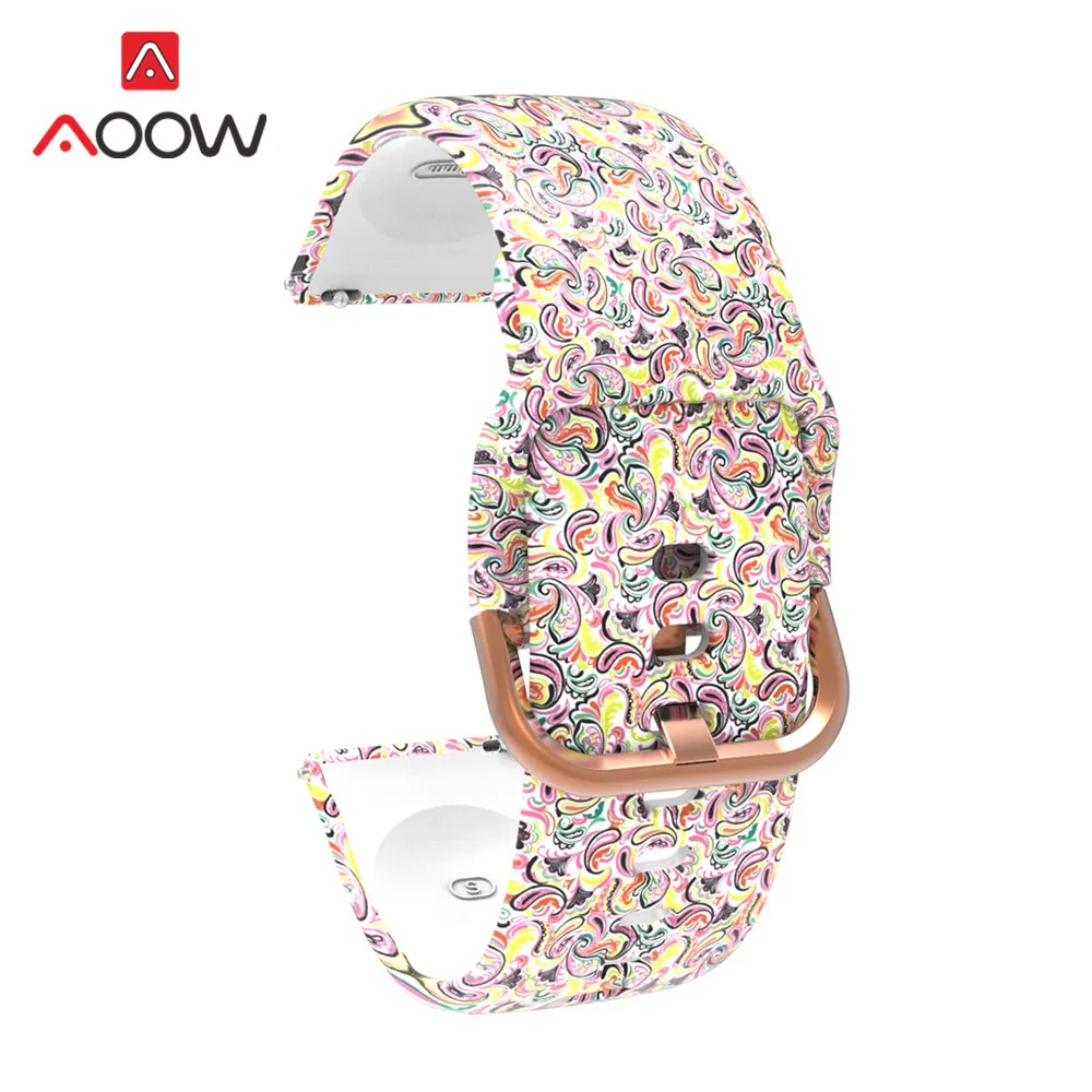 20 мм силиконовый ремешок для часов с принтом для samsung Galaxy Watch Active 42 мм gear Sport S2 Garmin Amazfit браслет ремешок Correa - Цвет ремешка: 19