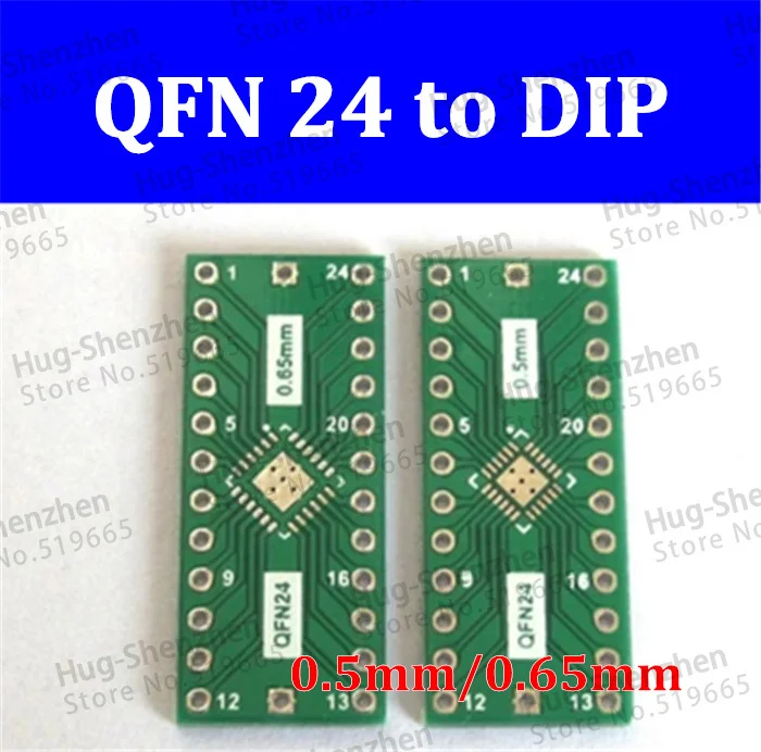 Высококачественный 10 шт./лот QFN24 в DIP24 адаптер PIN шаг 0 5 65 мм PCB плата