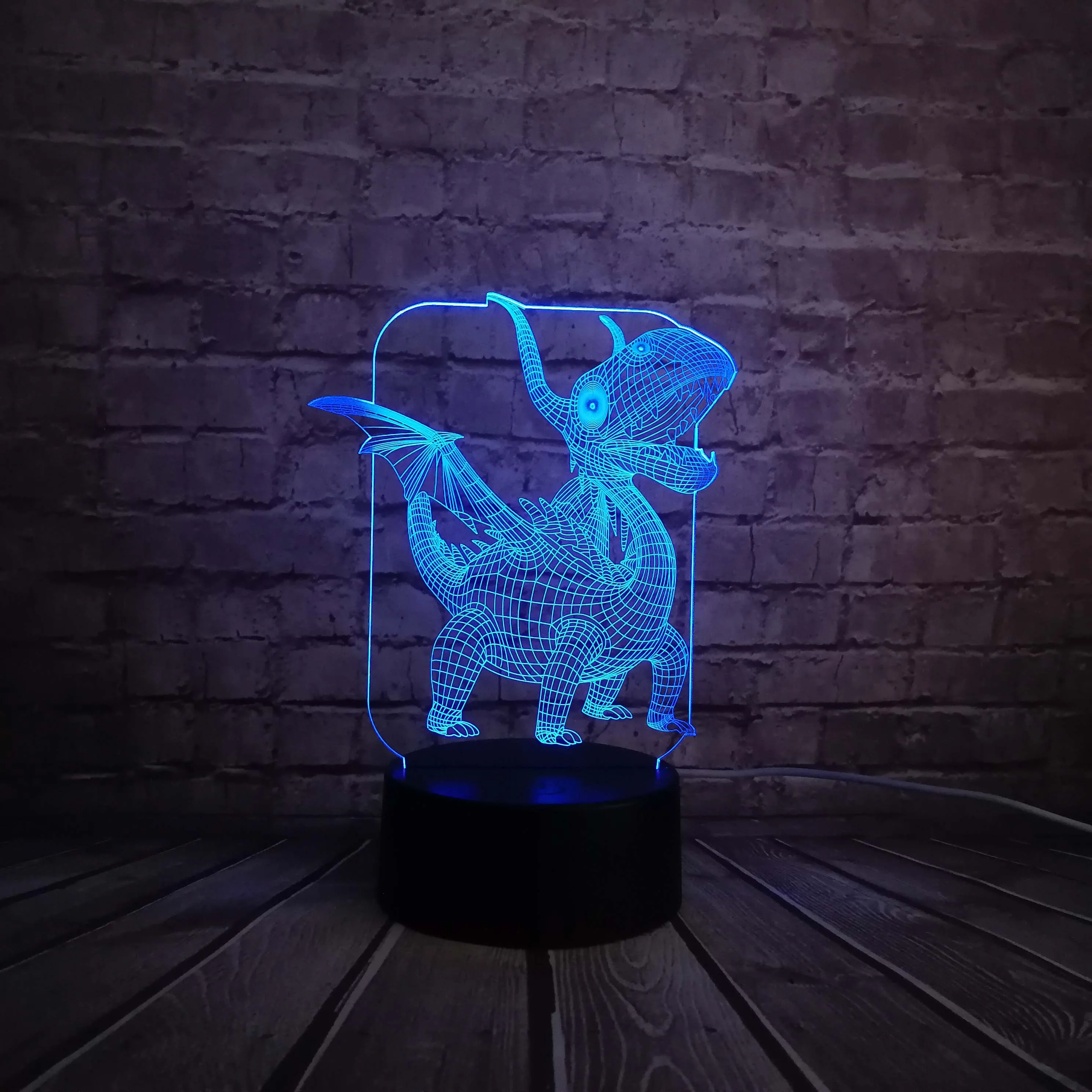 Новинка 2019 Птерозавр динозавр рога дракона лампа 3D USB СВЕТОДИОДНЫЙ Ночник