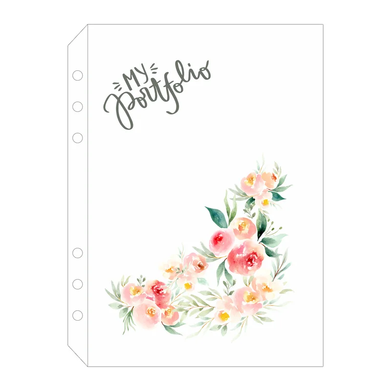 Милый мультяшный цветочный дизайн Jamie Notes блокнот на молнии из ПВХ органайзер