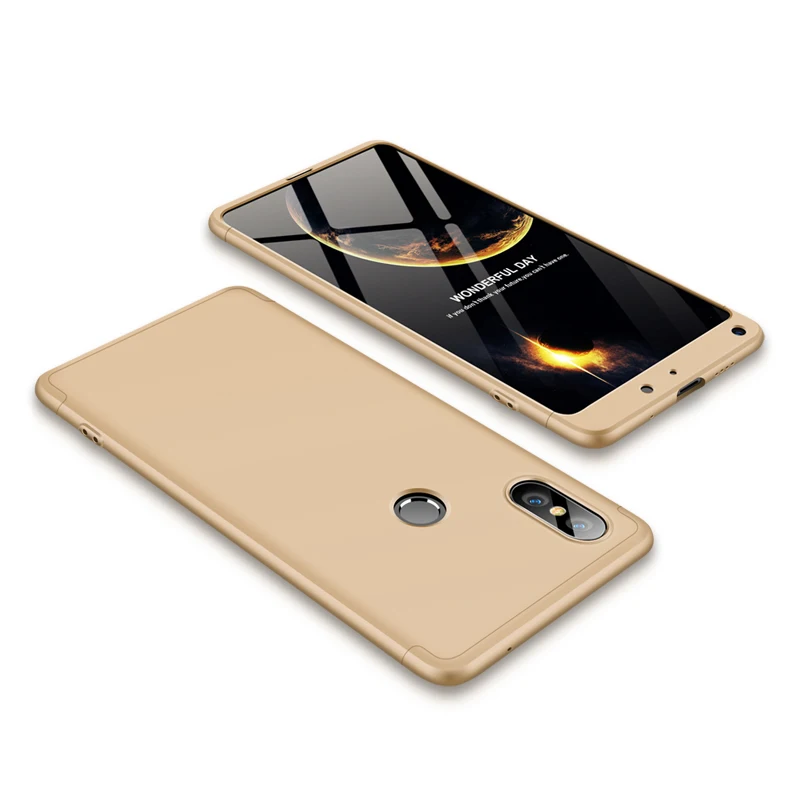 Золотой Для Xiaomi mi X 2S Чехол Funda Xiaomi mi x 2S чехол 3 в 1 360 Защита противоударный Для Xiaomi mi Mix 2 Чехол mi X2 mi x2s mi X2S - Цвет: Золотой