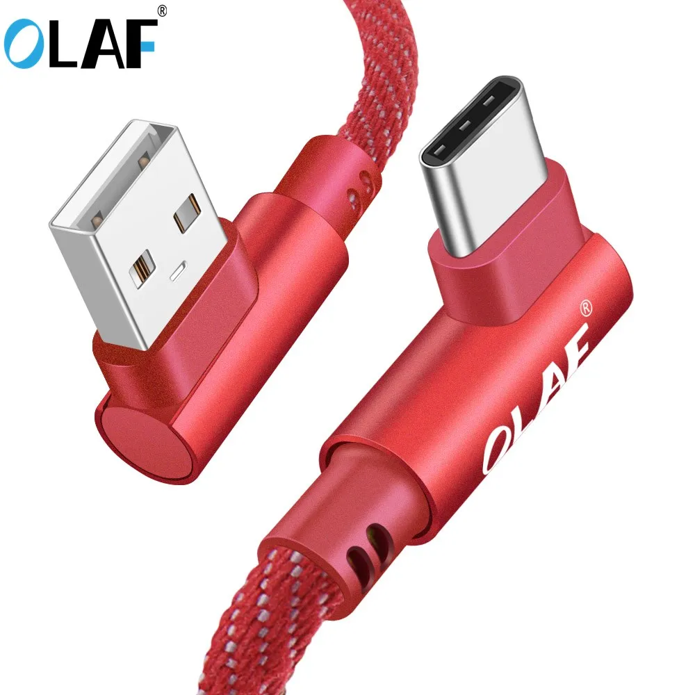Usb type C 90 градусов USb кабель type-c данных snyc Шнур зарядное устройство usb-c для samsung Xiaomi