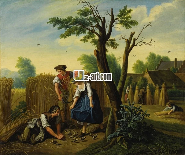 

Wholesale Moder decor craft Reproduction beautiful classical Farm life canvas art picture oil painting Figure-009