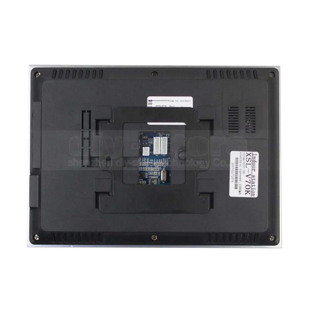 DIYSECUR 7 inch Touch Button Video Door Phone Intercom Doorbell IR Night Vision HD 300000 Pixels RFID Keypad Camera 1V5