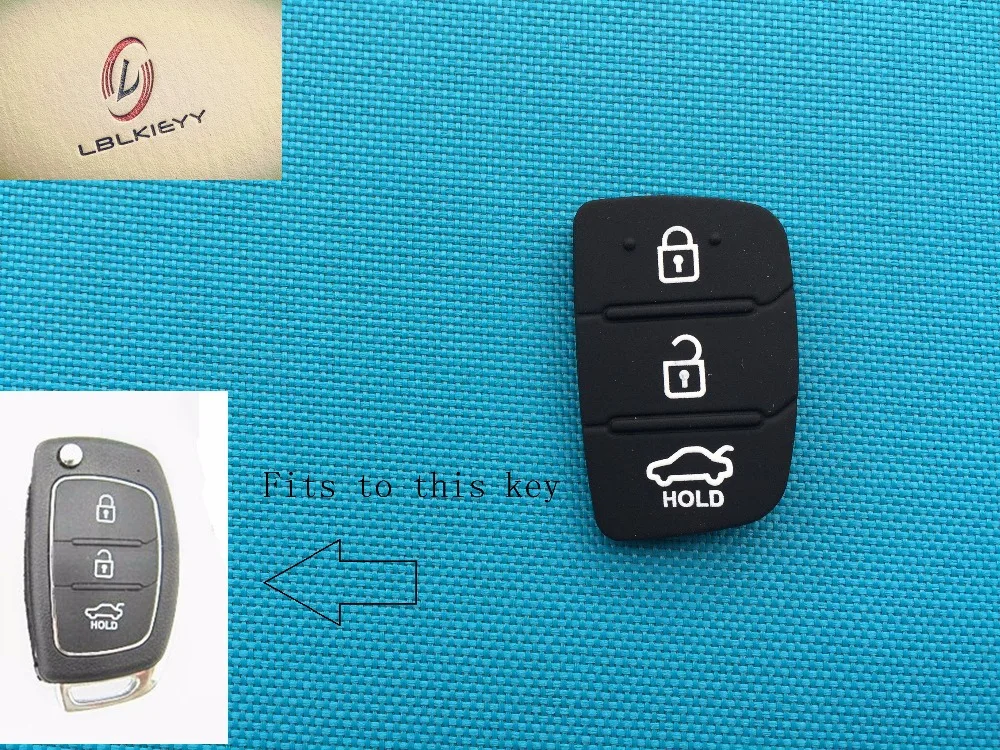 Новый Сменный резиновый коврик для ключей Hyundai 3 кнопки дистанционного флип чехол