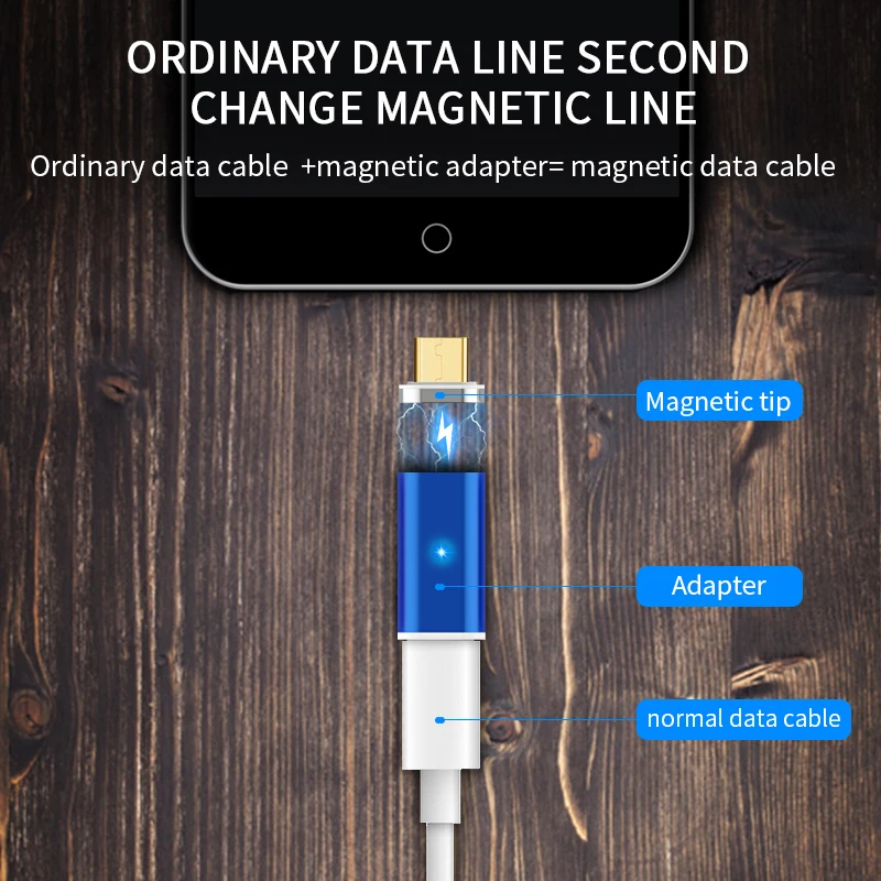 A.S Магнитный Micro USB мобильный телефон адаптер для устройств Android зарядное