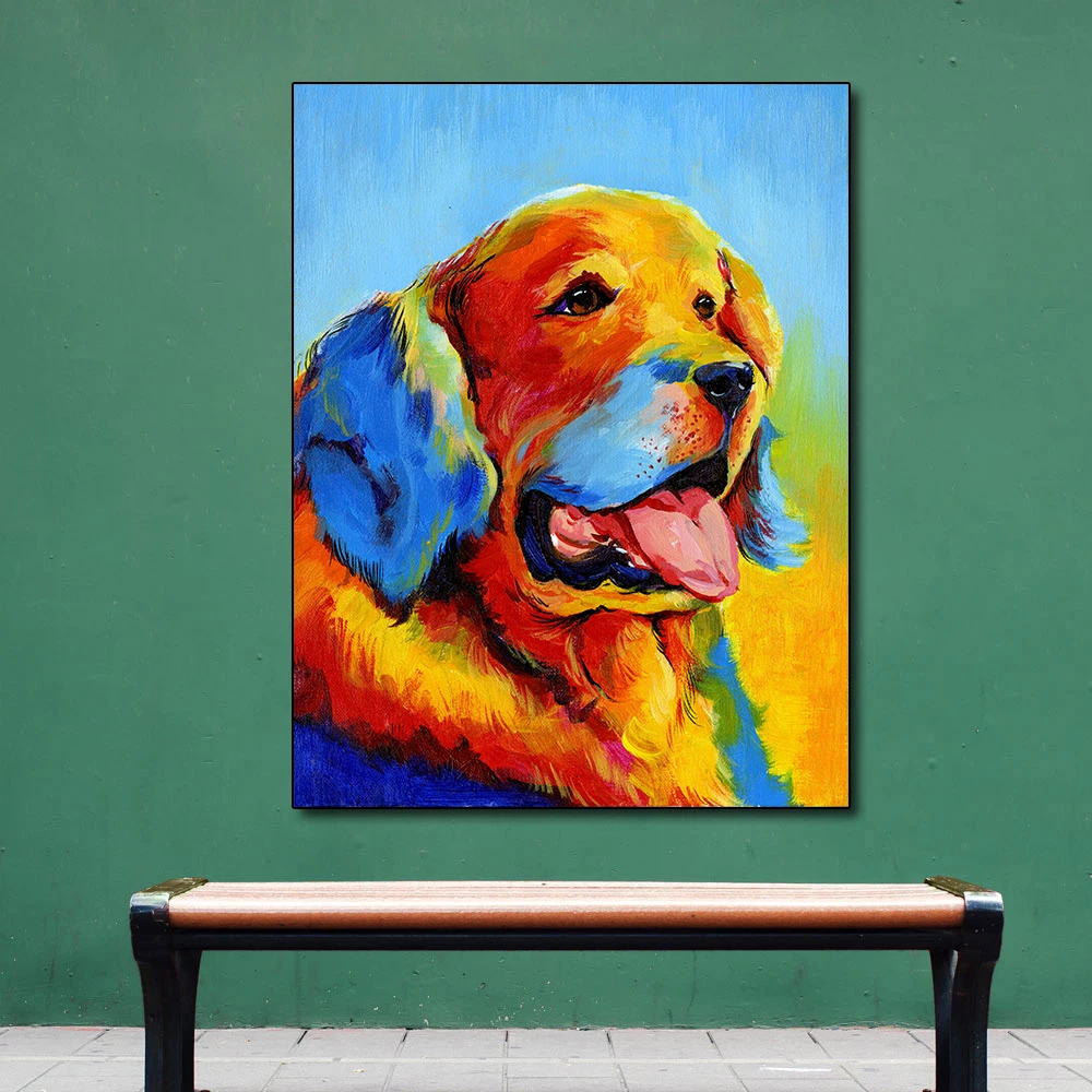 Плакаты и принты AAVV, настенные картины на холсте с милым бультерьером, картины для гостиной, домашний декор, без рамки