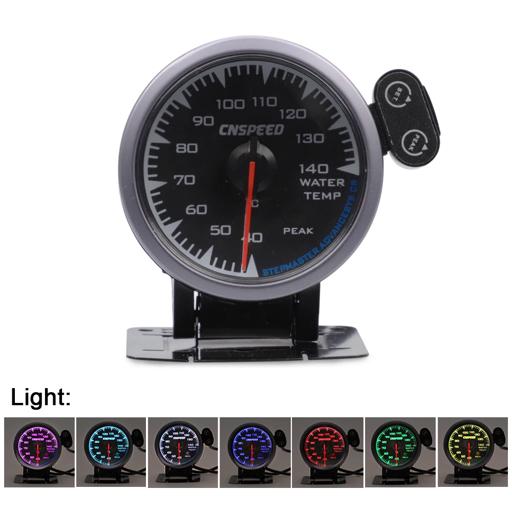 

CNSPEED LED 2,5 "60 мм 12 в датчик температуры воды В гоночном автомобиле для Honda Auto Gauge Meter Pod с универсальным 7 цветами