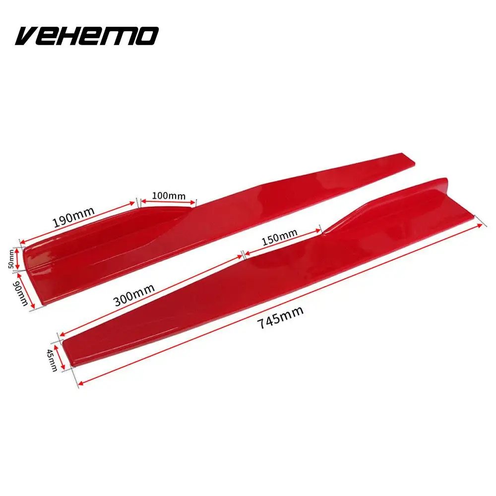Vehemo 2 цвета PP универсальная модная боковая юбка Winglet Spoliter боковой спойлер Комплект кузова автомобильный спойлер салон