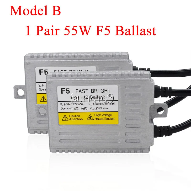 SUKIOTO Быстрый Яркий AC 55W F5 HID комплект балластов для ксенона 5500K Xenon H1 H3 H7 H11 HB3 HB4 9012 D2H HID лампы для автомобильных фар 55W HID комплект