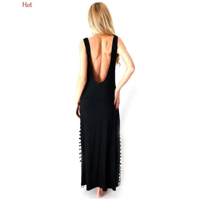 Новое женское сексуальное платье с выемкой Раздельная одежда повседневные топы