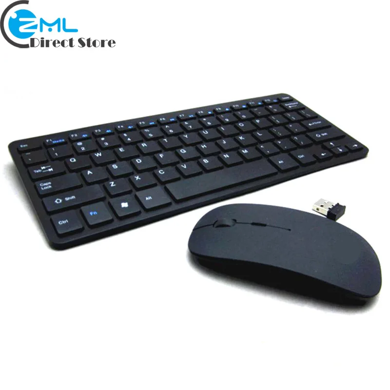 W28 Thin Wireless Keyboard Mouse Ergonomic Multimedia 78 Keys Compact Mini 2.4Ghz 10m Range for PC Computer | Компьютеры и офис