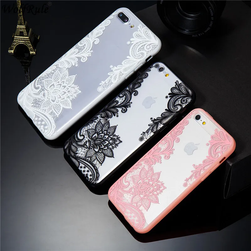 Embossed Lace Case For Iphone 5S Cover Hard PC Clear Relief Retro Flower Fundas Apple iphone 5 5s Capa |