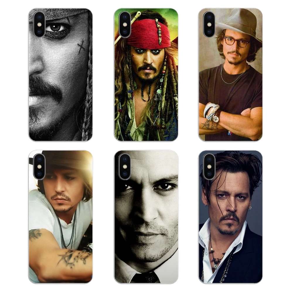 Чехол из мягкой кожи с изображением пиратов Карибского моря Джони Депп Джек