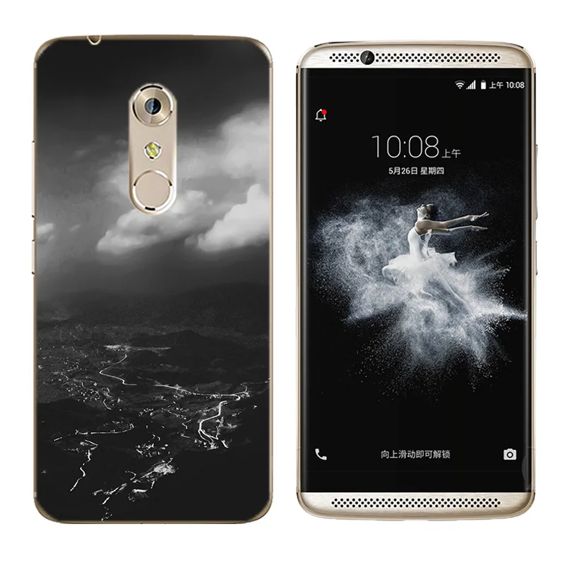 for ZTE Axon 7 A2017 Cases Soft Silicone Const Printing 5.5 inch Back Clear Cover Ultra Thin TPU Phone Case |
