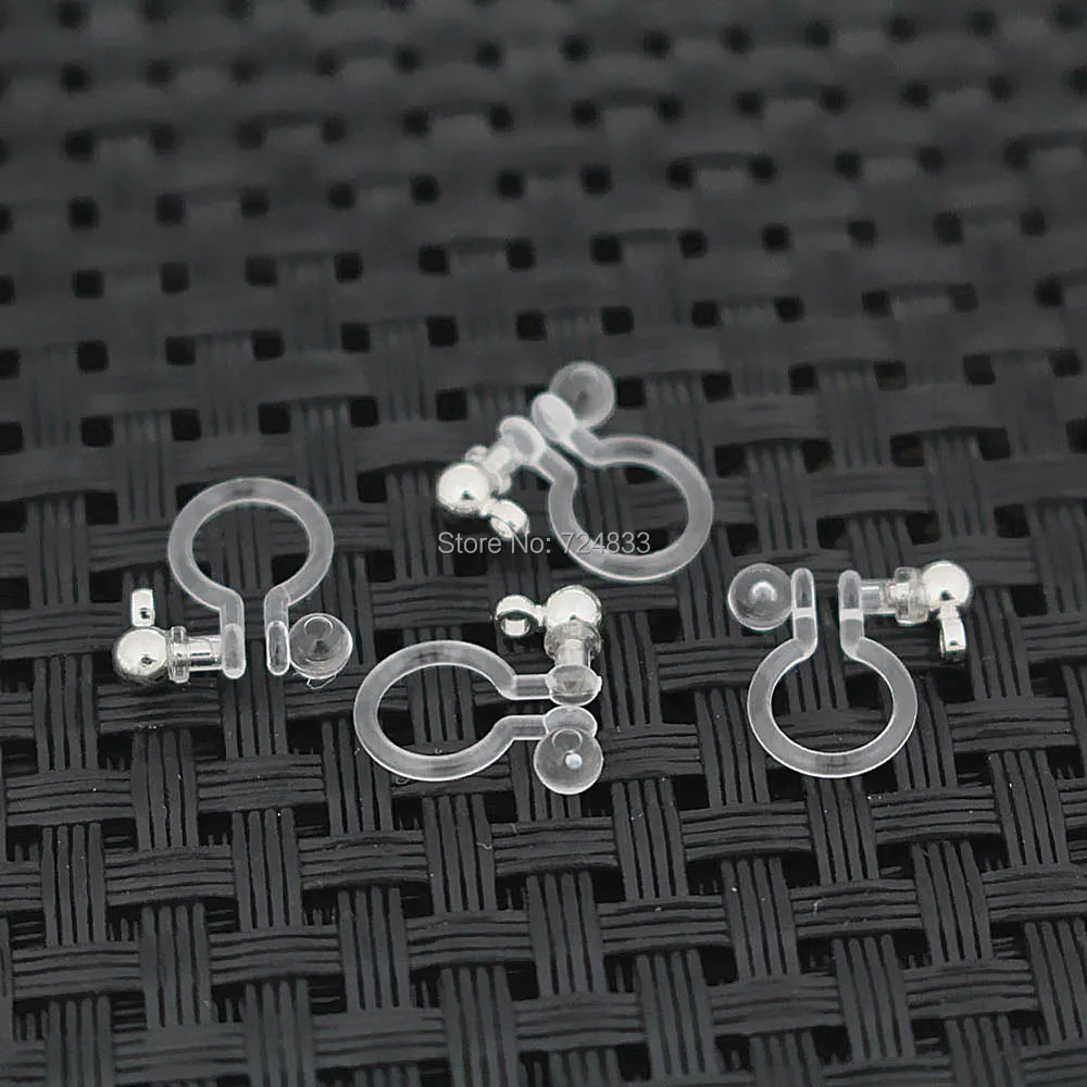 Серьги из нержавеющей стали без проколов пластиковые прозрачные U-образные