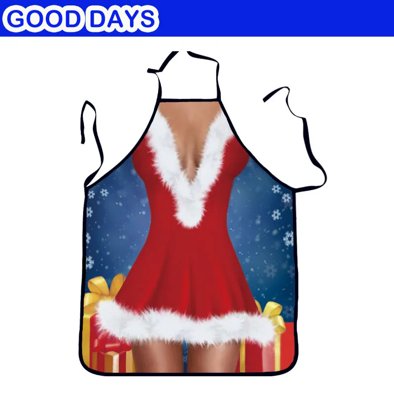

Sexy Women's Apron For Christmas New Year Party Bar Restaurant Apron Outdoor Barbecue Apron Wedding Funny Apon
