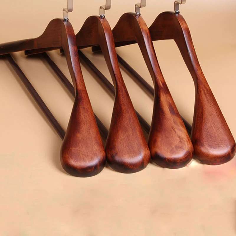 4 шт./лот 40 см/45 см винтажная вешалка из массива дерева вешалки для костюмов без