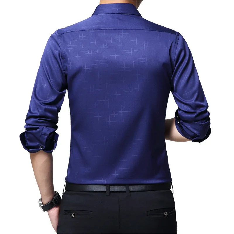 Мужская рубашка с длинным рукавом Chemise Homme Manche Longue мужская деловая принтом в