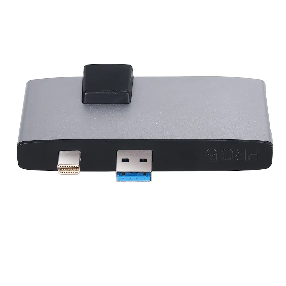 ESYNiC портативный для Surface Pro концентратор с 1000 м Ethernet LAN+ 2 порта USB 3,0+ Mini DP к HDMI+ SD/TF(Micro SD) Адаптер для карты памяти