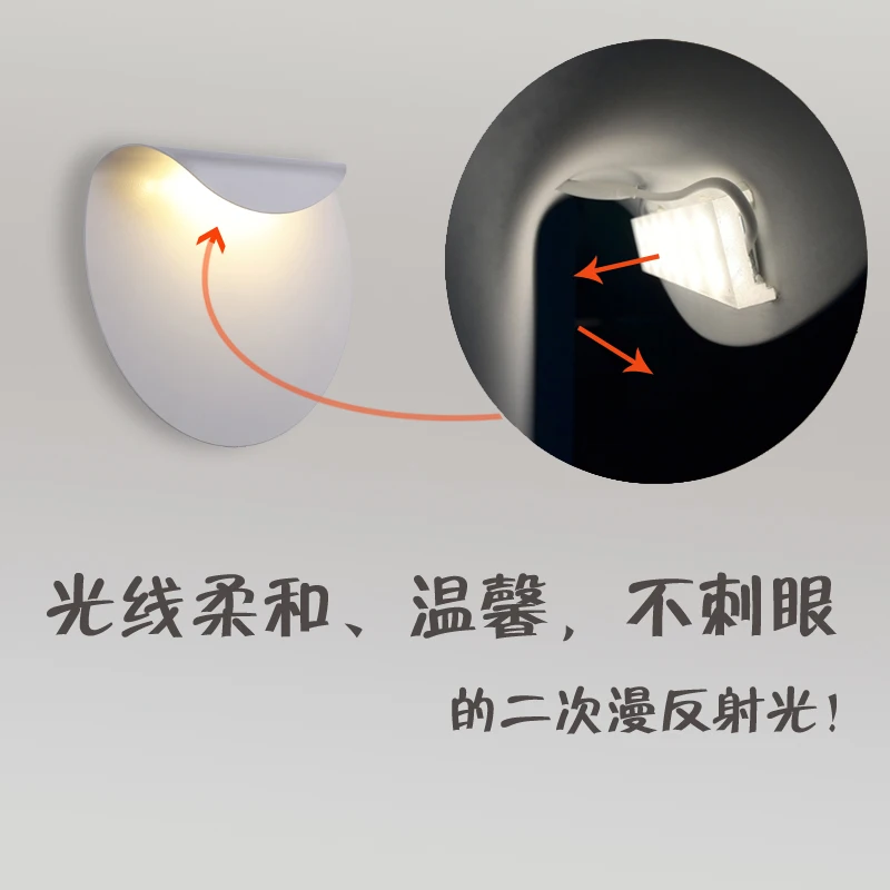 Новый дизайн 6 Вт Светодиодные алюминиевые лампы для спальни настенные