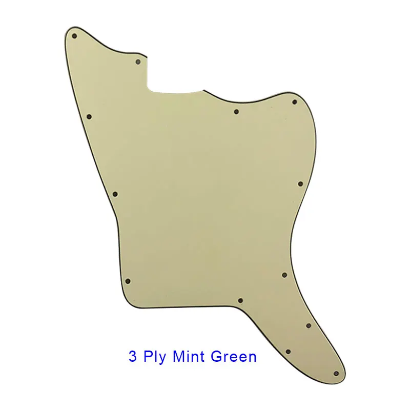 3Ply Mint Green Pleroo пользовательские гитарные части-для США Jazzmaster стиль пустой с фиксированным винтом гитара отверстия накладки Замена - Цвет: 3Ply Mint Green