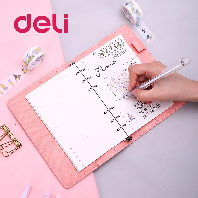 Deli MOXHAN Molang Блокнот корейский канцелярский Molang дневник еженедельник a5 блокнот для зарисовок кожа Kawaii журнал молочный