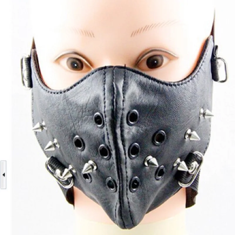 Новинка 2017 модная маска для лица в стиле ретро с заклепками панк рок эластичным