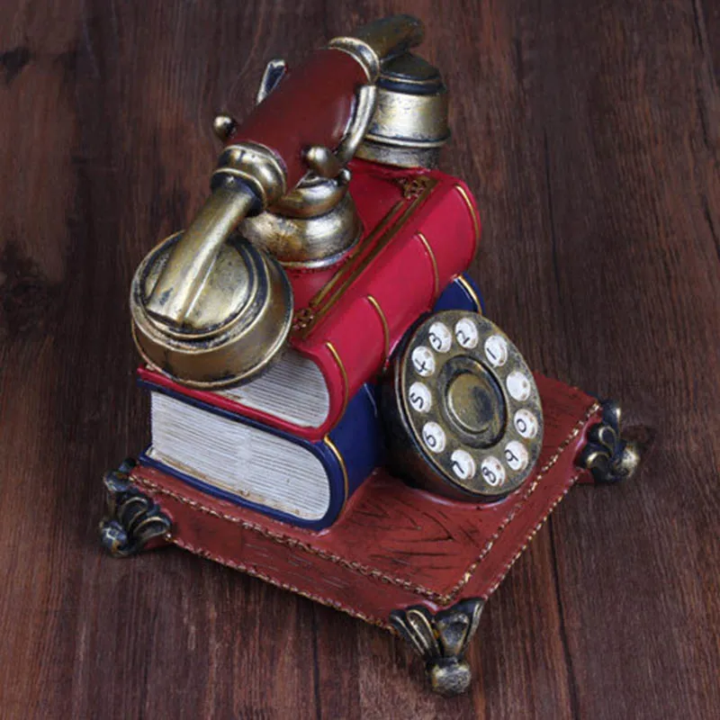 Ретро полимерная телефонная Статуэтка Копилка винтажная монета банка телефон