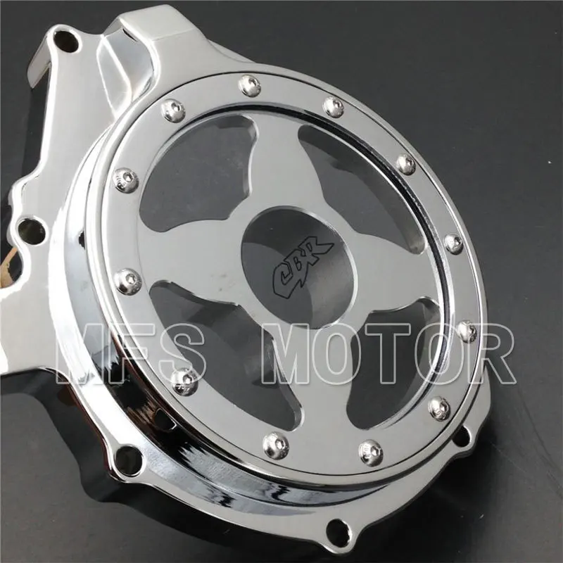 

Motorcycle Accessories Left Engine Stator cover see through For Honda CBR1000RR 2004 2005 2006 2007 Chrome