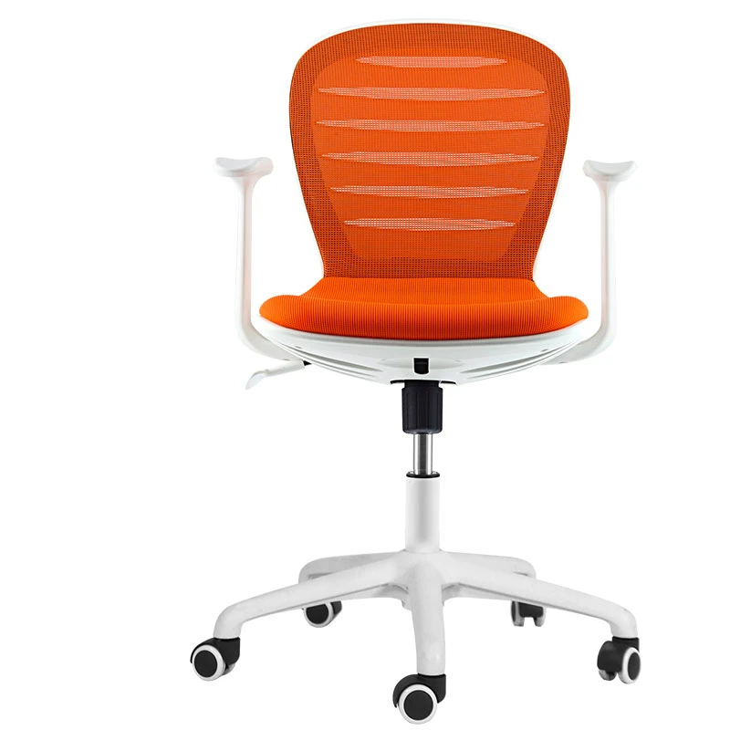 

Simple Office Staff Chair with Armrest Lifted Rotated Household Computer Chair Mesh Cloth Slidable Swivel Chair Meeting Stool