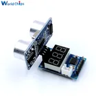 Ультразвуковой Модуль HC-SR04 SR04, датчик измерения расстояния, датчик дальности, модуль с цифровым дисплеем, контрольная плата