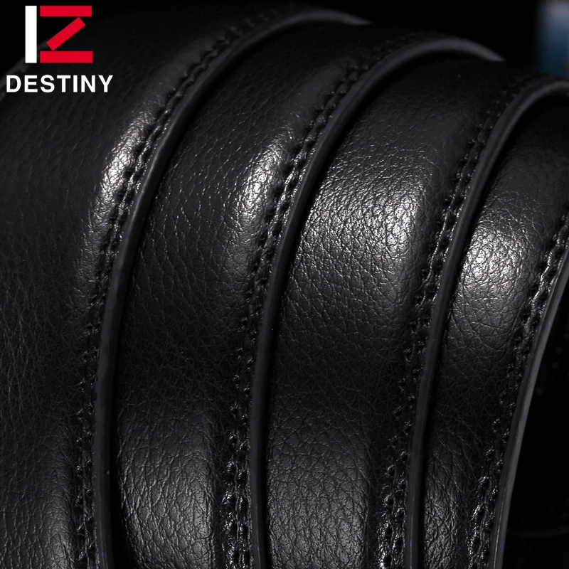 DESTINY высокого качества Натуральная кожа ремень без пряжки брендовая