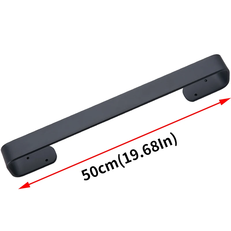 Black-50cm Держатель для полотенец, алюминиевый настенный держатель для ванной комнаты, креативный держатель для туалетного полотенца, Черные Аксессуары для ванной комнаты - Цвет: Black-50cm