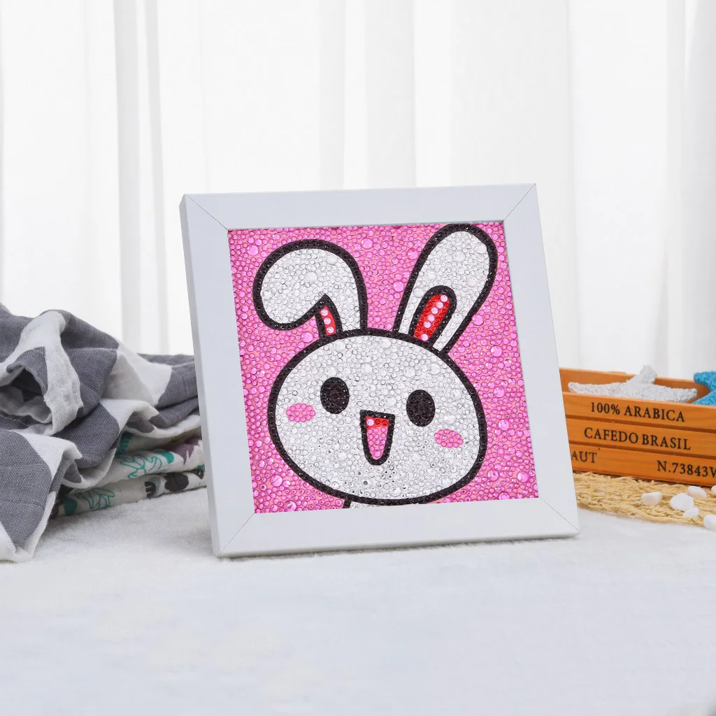 5D DIY Diamond Painting Cross Stitch Embroidery White Rabbit Mosaic Animal Home Decor Christmas Gifts For Kids | Дом и сад